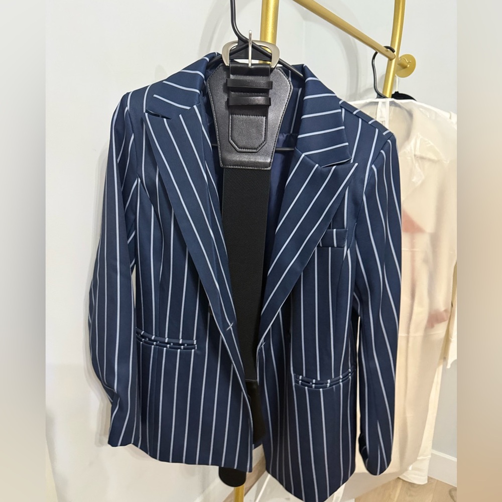 Navy Striped Blazer